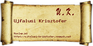 Ujfalusi Krisztofer névjegykártya